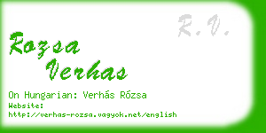 rozsa verhas business card