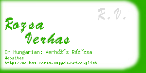 rozsa verhas business card